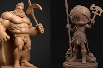 create 3d sculpting for miniature figurine action figure zbrush 3d printing toy
