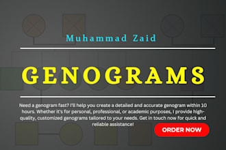 create medical and family genograms as a genealogy expert