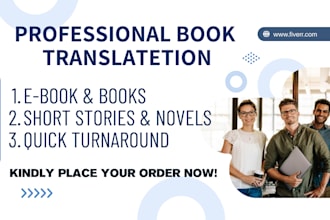 translate your ebook or manuscript from english to german accurately