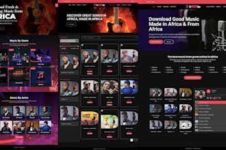 develop a responsible music website for bands, dj, producer, artists website