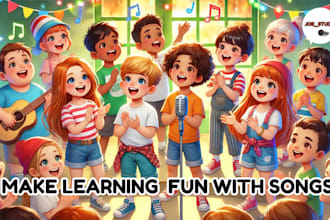 write sing children nursery rhymes kid educational song jingles lullaby intro