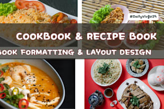 write and design recipes for cookbook recipe book and ebook writing