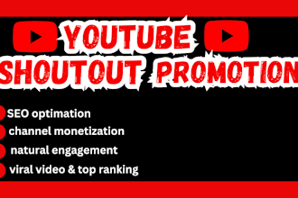 shoutout your youtube channel to real audience