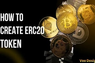 create erc20 token, bep20 token, trc20, smart contract, on etherium blockchain