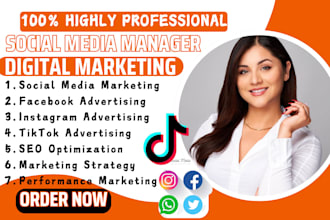 do complete digital marketing, tiktok ads, facebook ads social media management