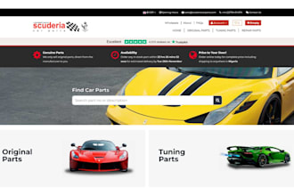 design auto parts website tires and wheels store interior accessories website