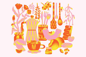 draw a charming digital illustration