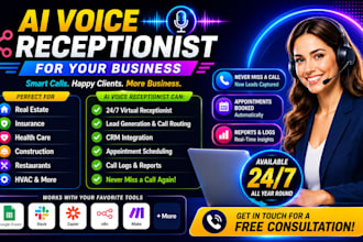 build ai voice agent, ai receptionist agent, ai receptionist in n8n automation