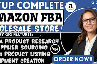 complete amazon wholesale fba setup, fba wholesale product research, amazon fba