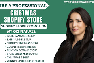 build a christmas shopify store or droppshipping store website to boost sales