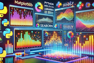 do data visualization using python, pandas, matplotlib, seaborn, plotly
