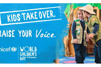 create children day newsletter promotional email template festival landing page
