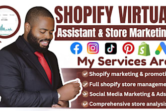 audit shopify dropshipping website store virtual assistant manage sale marketing