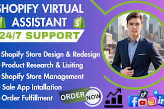 be shopify virtual assistant manager shopify dropshipping sales marketing