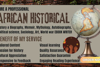 write african historical ebook, memoir, history and biography related topics