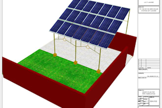 do solar structure 3d model solar panel permit layout plan