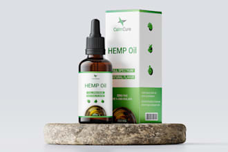do cbd label design product label box design