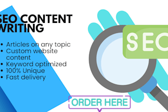 do SEO optimizied artical writing and blog post
