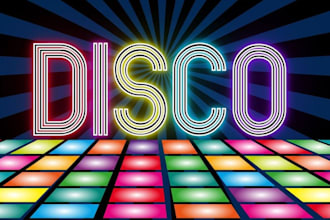 create 80s pop music, afro house, edm, hardstyle, disco, funk, synthpop, retro