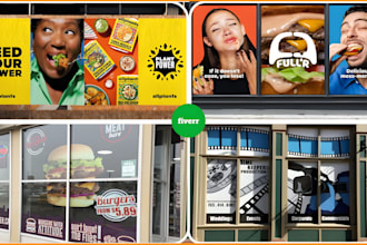 create professional bespoke window graphic, shop front,storefront,signage design
