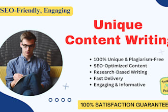 write professional website content