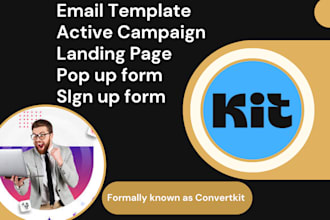 setup convertkit email template design and design newsletter