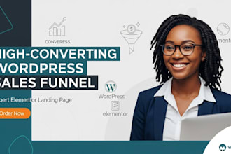 create wordpress sales funnel page for conversions using elementor landing page
