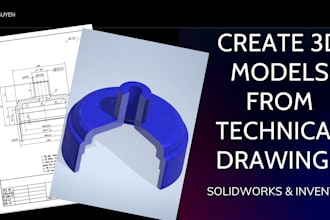 make 3d model from 2d technical drawing