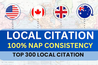 provide 70 USA UK aus ca local citation and business directories for local SEO