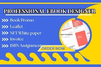 do book promo, leaflet, nft white papper, holiday gift card,  ad graphics