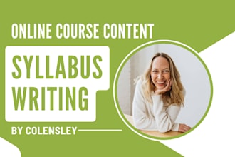 syllabus online course content ppt slides ebooks course landing page