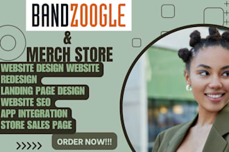 bandzoogle store, design bandzoogle website, bandzoogle page, merch store, epk
