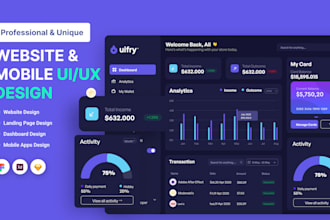 do UI UX design for website, dashboard, mobile app, and landing page in figma