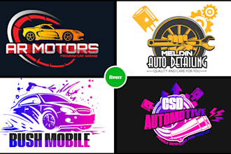 do car wash, auto detailing, mobile detailing logo design