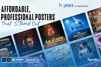 design flyer, posters, brochures, and social media kit