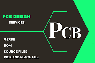 design pcb circuit, create pcb schematic, fabrication gerber and bom