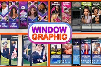 design stunning shopfront,storefront,vinyl,decal window graphic,forested sticker