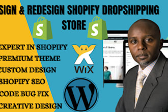 design, redesign shopify store, shopify dropshipping store, shopify website