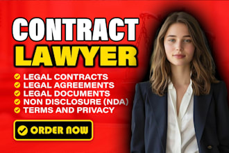 write legal contracts, agreements, terms and conditions