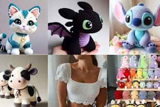 write amigurumi crochet pattern with step by step photo and video tutorial, esty