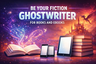 be your fiction ghostwriter for books and ebooks