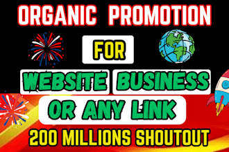 do promote your business, website or any links