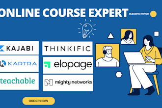 create kajabi thinkific kartra mighty network elopage online course website