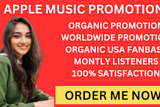 do organic apple promotion, spotify music promo, apple music to real audience