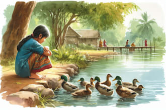 design children story book illustration and kids book illustration