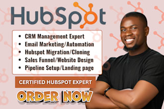be your hubspot CRM expert, hubspot automation, hubspot account setup