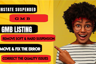 reinstate and fix suspended google my business profile