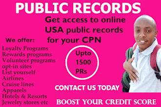 manually create USA public records for you