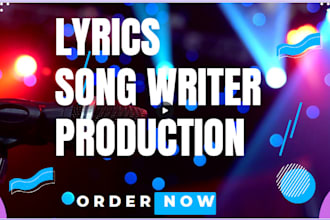 be your pro songwriter, a custom song producer for you