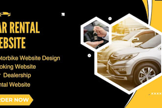 design a unique car rental website with SEO and  booking functionality